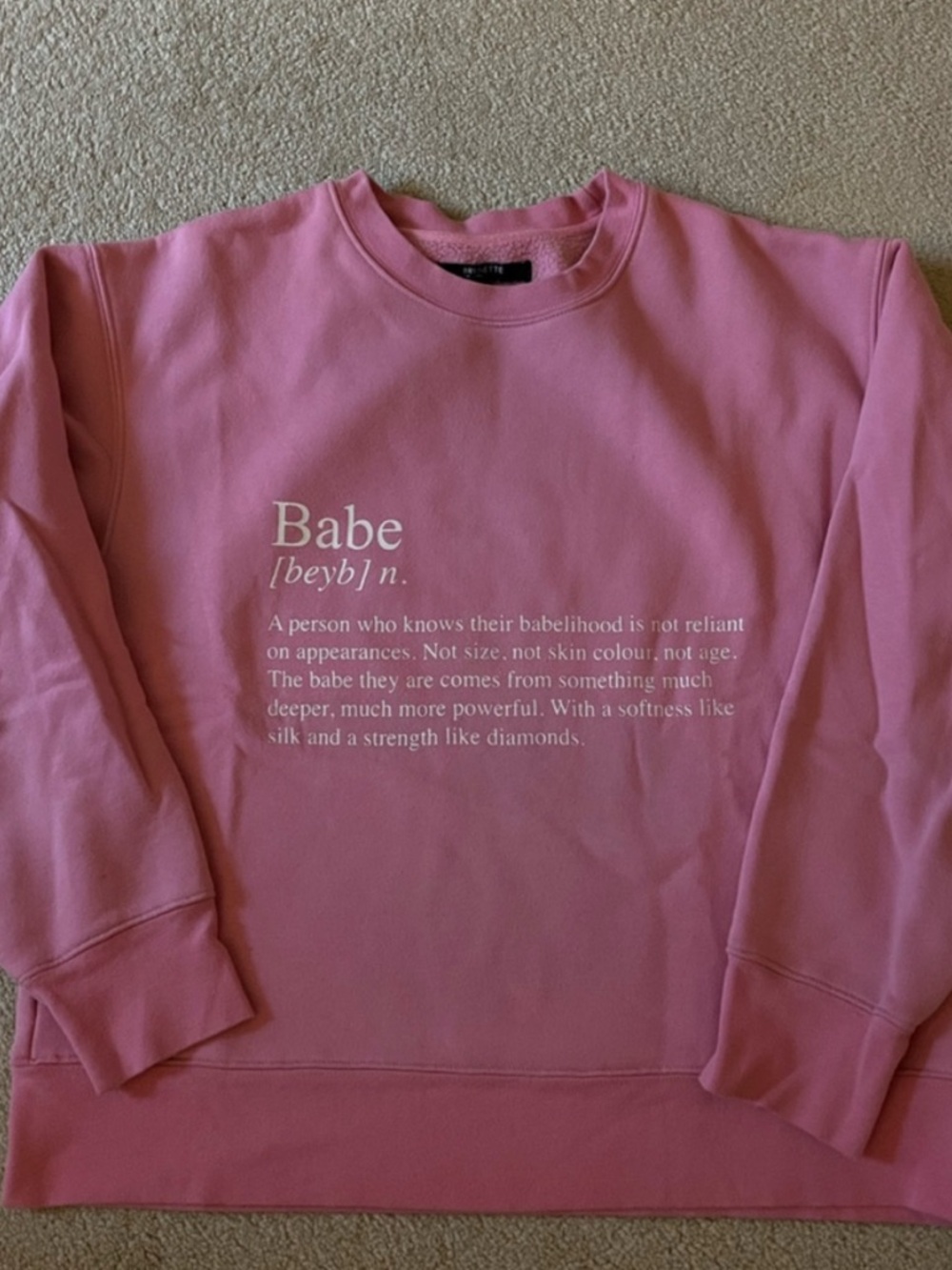 Brunette The Label Dusty Pink Sweatshirt - XS/S